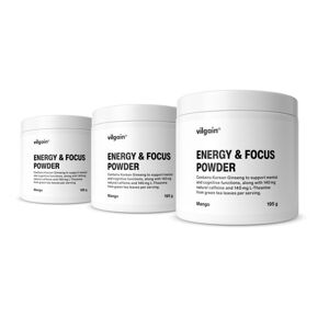 Vilgain Energy & Focus Powder –  3× mango 195 g