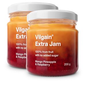 Vilgain Extra džem –  2× mango s ananásom a malinami bez pridaného cukru 200 g