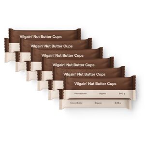 Vilgain Nut Butter Cups BIO –  12× mandľové maslo 39 g (3 x 13 g)