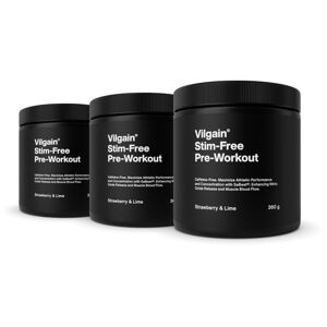Vilgain Pre-Workout bez stimulantov 2.0 –  3× jahoda/limetka 360 g