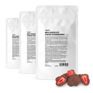 Vilgain Lyofilizované jahody v čokoláde –  3× mliečna čokoláda 100 g
