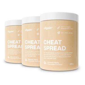 Vilgain Cheat Spread –  3× mandle s bielou čokoládou a kokosom 300 g
