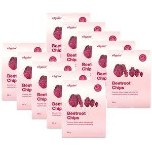 Vilgain Chipsy z červenej repy –  10× 30 g
