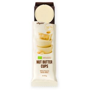 Vilgain Nut Butter Cups BIO Biela čokoláda s arašidovým maslom 39 g (3 x 13 g)