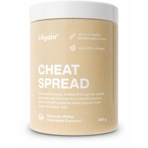 Vilgain Cheat Spread mandle s bielou čokoládou a kokosom 300 g