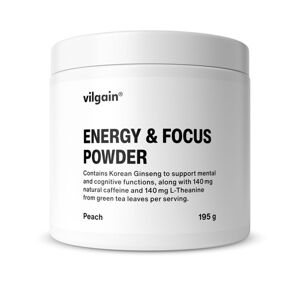 Vilgain Energy & Focus Powder – broskyňa 195 g