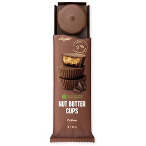 Vilgain Nut Butter Cups BIO – kávovo-orieškové maslo 39 g (3 x 13 g)