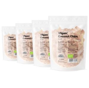 Vilgain Kokosové chipsy BIO –  4× morská soľ 40 g