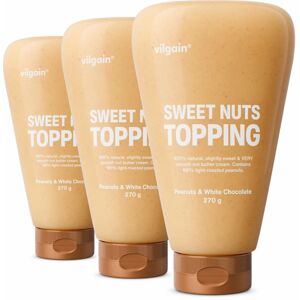 Vilgain Sweet Nuts Topping –  3× Arašidy s bielou čokoládou 270 g