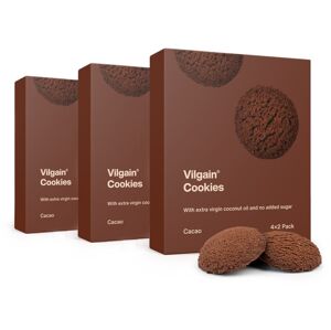 Vilgain Cookies BIO –  3× kakao 135 g (4 x 2 sušienky)