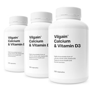 Vilgain Vápnik + Vitamín D3 –  3× 120 kapsúl