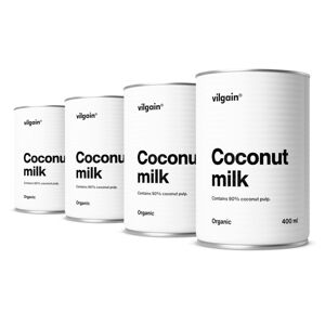 Vilgain Kokosové mlieko BIO –  4× 400 ml