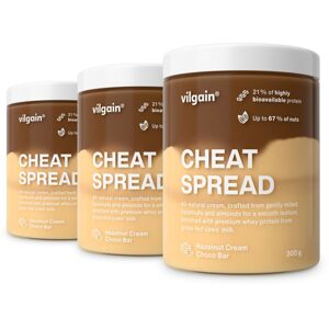 Vilgain Cheat Spread –  3× Lieskovoorieškový krém s čokoládou 300 g