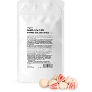 Vilgain Lyofilizované jahody v čokoláde –  3× biela čokoláda 100 g