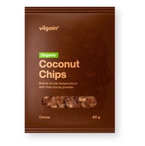 Vilgain Kokosové chipsy BIO –  6× kakao 40 g