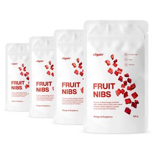 Vilgain Fruit Nibs –  4× Mango a malina 100 g