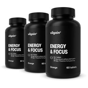 Vilgain Energy & Focus Tabs –  3× pomaranč 60 tabliet