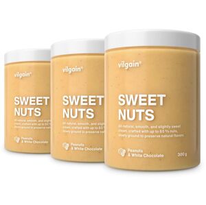 Vilgain Sweet Nuts –  3× Arašidy s bielou čokoládou 300 g
