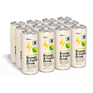 Vilgain Energy & Focus Drink –  12× citrón a limetka 330 ml