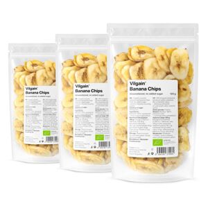 Vilgain Banánové chipsy –  3× nesladené 120 g