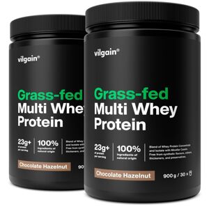 Vilgain Grass-Fed Multi Whey Protein –  2× čokoláda a lieskové oriešky 900 g