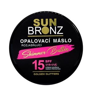 VIVACO SUN BRONZ Rozjasňujúce opaľovacie maslo SPF 15 s glitrami 100ml