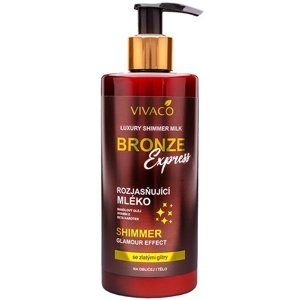VIVACO BRONZE Express Rozjasňujúce telové mlieko so zlatými glitrami 300ml