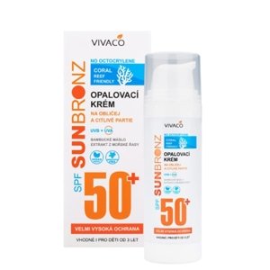VIVACO SUN BRONZ Coral Friendly Opaľovací KRÉM SPF50+ bez octocrylenu 50ml