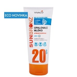 VIVACO SUN BRONZ Coral Friendly Opaľovacie MLIEKO SPF20 bez octocrylenu 200ml