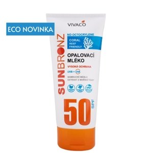 VIVACO SUN BRONZ Coral Friendly Opaľovacie MLIEKO SPF50 bez octocrylenu 200ml