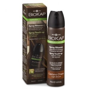BIOKAP Nutricolor sprej na zakrytie odrastov a šedín Light Brown - Svetlá hnedá  75ml