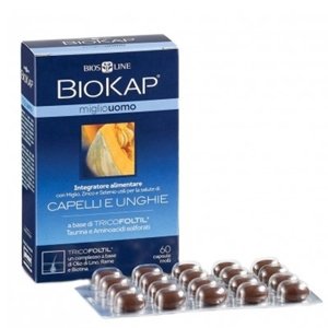 BIOKAP Migliouomoforte Doplnok na podporu rastu a obnovy vlasov pre mužov 60 kapsúl