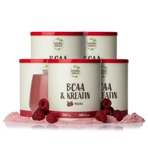 NaturalProtein BCAA + kreatín - malina 5 kusů