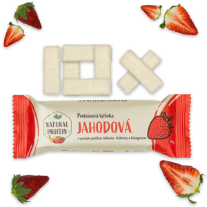 Proteínová tyčinka s kolagénom - Jahodová 10 kusov