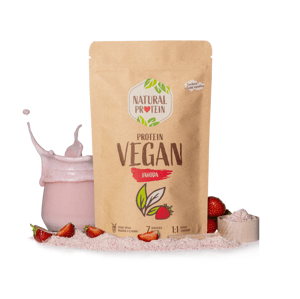 NaturalProtein Vegánsky proteín - Jahoda 5 kusov