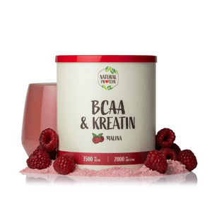 NaturalProtein BCAA + kreatín - malina 2 kusy