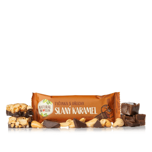 NaturalProtein Ořechová tyčinka - slaný karamel - Velikonoce