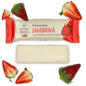Proteínová tyčinka s kolagénom - Jahodová 1 kus