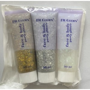 Fit Colors, Gél s trblietkami - 3x 50ml