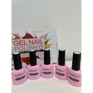 AIMEILI Sada 5 gélových lakov na nechty, 5 x 10 ml