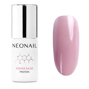 Neonail cover base protein - dark Rose- podkladový lak pre gélové nechty 7,2ml