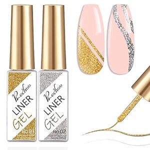 Rechoo gél lak na nechty Gold & Silver 2x8ml Zlatý a Strieborný