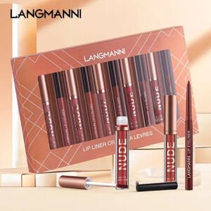 LANGMANNI - 6 matných rúžov so 6 ceruzkami na pery