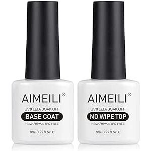 AIMEILI Base and Top Coat, 2 x 8 ml