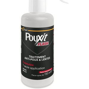 POUXIT - Flash - Sprej proti všiam a hnidám 150ml (chýba hrebeň)