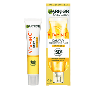 Garnier Rozjasňujúci denný pleťový UV fluid Vitamin C Invisible SPF 50+, 40 ml