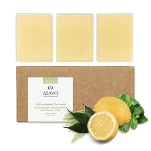ASAVO Prémiové prírodné mydlo Zitronenfit organic, citrónová tráva a  mäta, vegánske, 2 x 95 g NEKOMPLETNÉ BALENIE