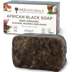 PraNaturals 100% organické surové africké čierne mydlo 200g