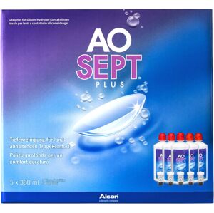 Alcon Roztok na kontaktné šošovky Aosept Plus, multi balenie, 5 x 360 ml