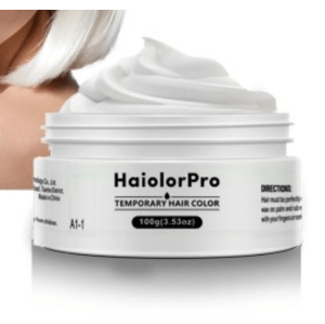 HaiolorPro Dočasné farbenie vlasov voskom Biela 100g